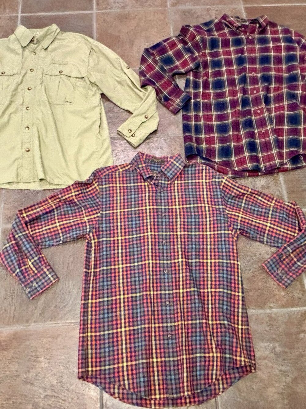 ~~Lot of 3 Orvis Men's M Long Sleeve Button Print Fall Shirts..VGUC!! ***Shippi